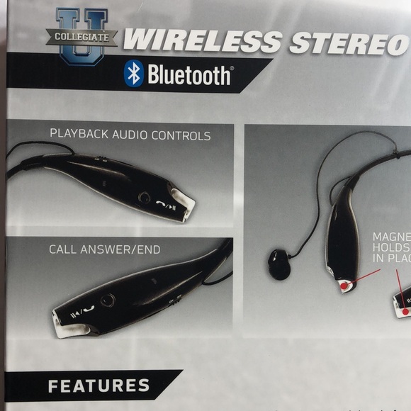 Collegiate Brigham Young Wireless Bluetooth Headset Neckband - Picture 4 of 7